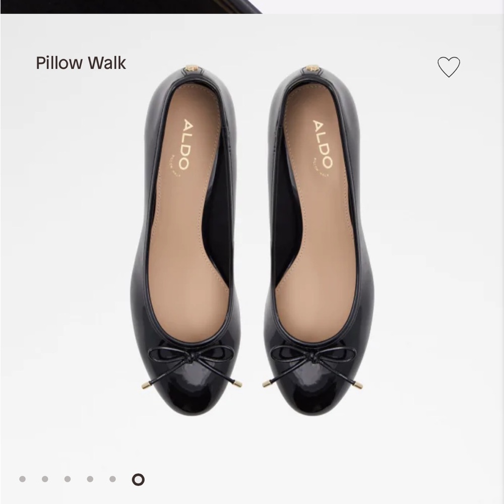 ALDO Women's Black Flats with Bow Detail